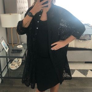 Free People Beach eyelet oversized coverup